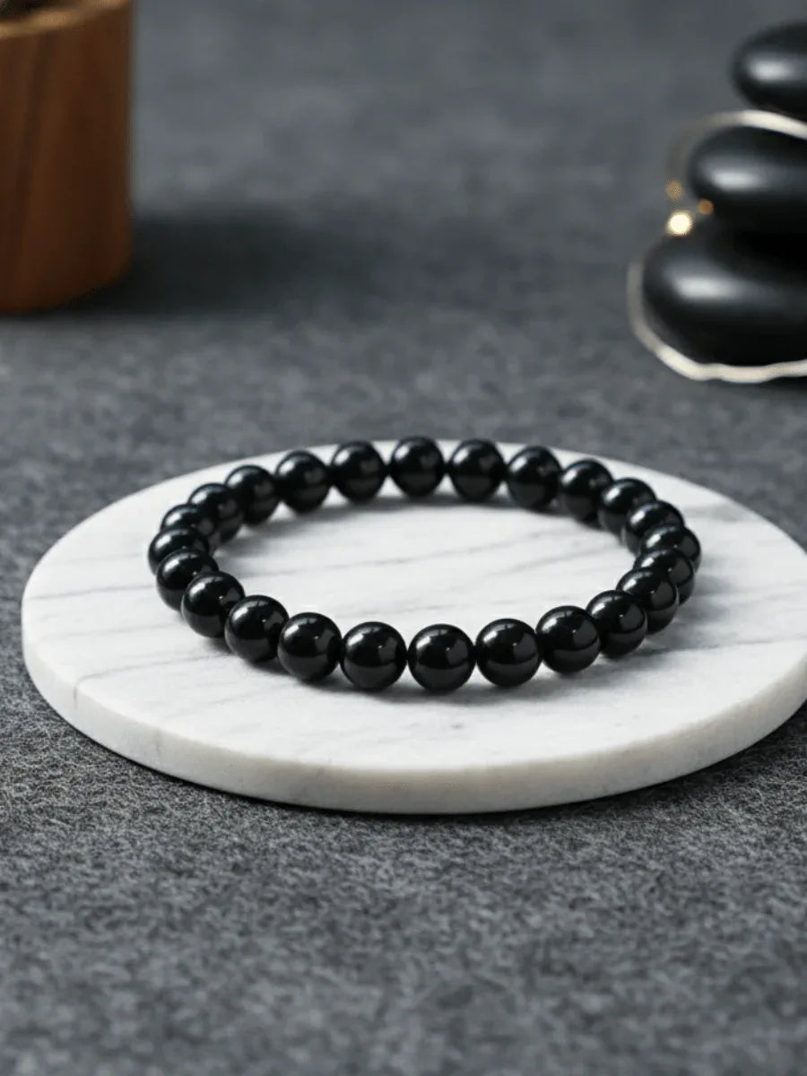 Black Tourmaline Bracelet - realstoneindia