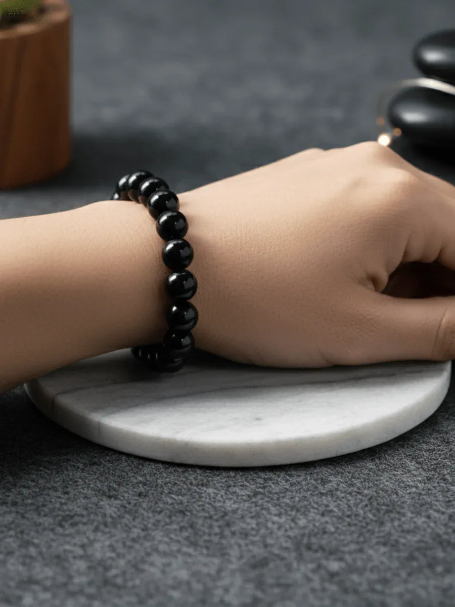 Black Tourmaline Bracelet - realstoneindia