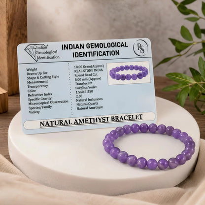 REAL Amethyst Bracelet - realstoneindia