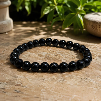 REAL Black Tourmaline Bracelet - realstoneindia