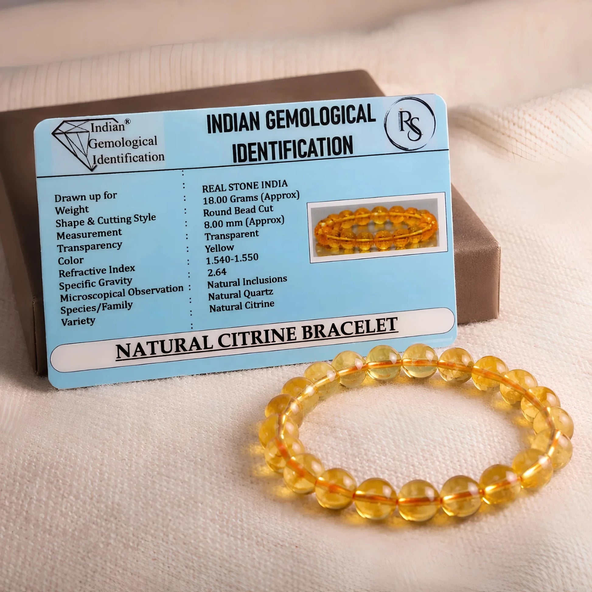 REAL CITRINE BRACELET - realstoneindia