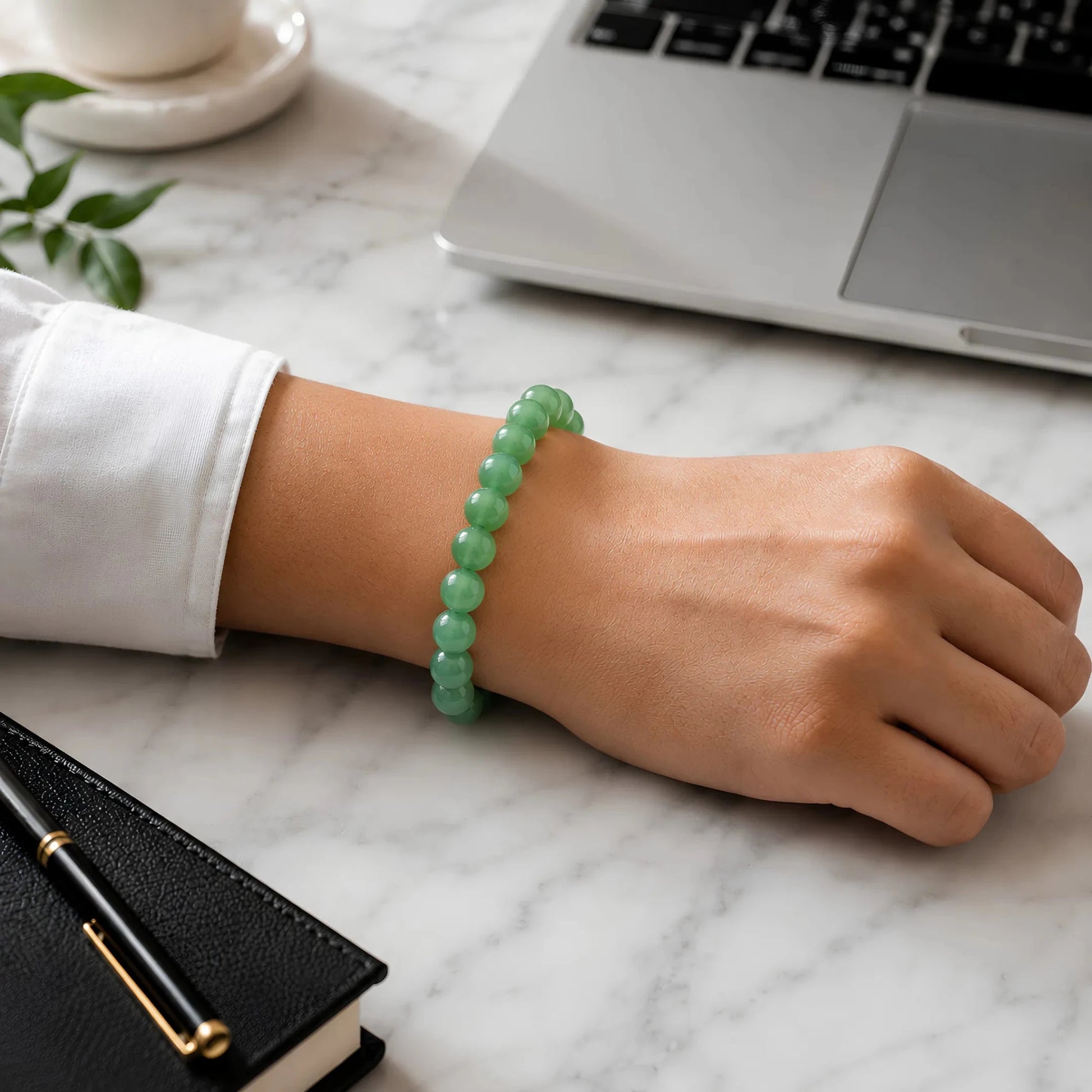 REAL GREEN AVENTURINE BRACELET - realstoneindia