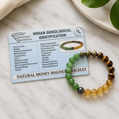 REAL Money MAGNET BRACLET - realstoneindia