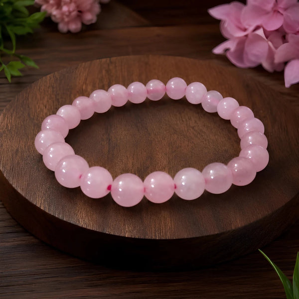 REAL ROSE QUARTZ BRACELET (LOVE)