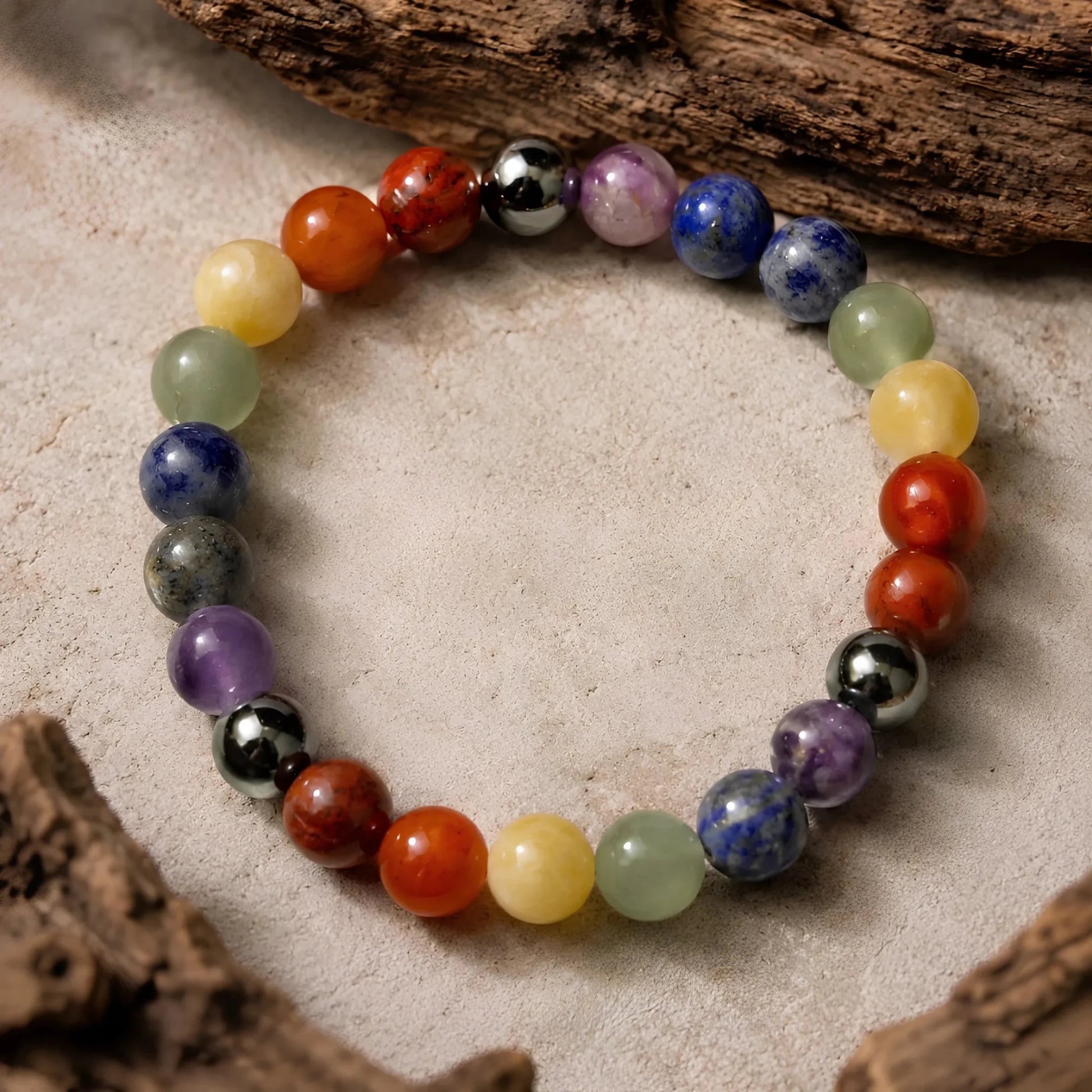 REAL SEVEN CHAKRAS BRACELET - realstoneindia