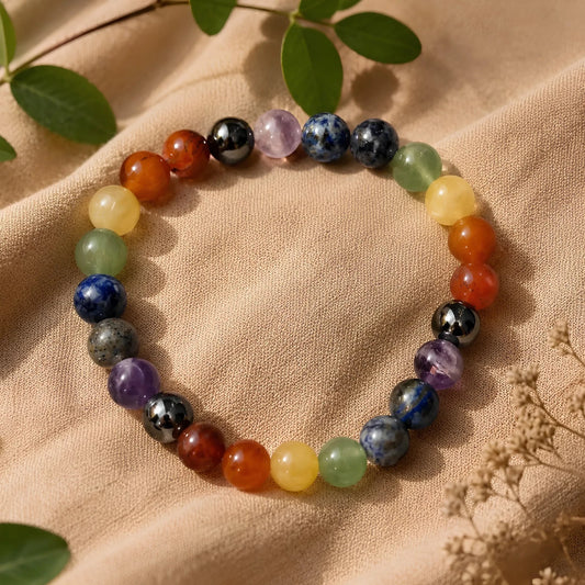 REAL SEVEN CHAKRAS BRACELET - realstoneindia