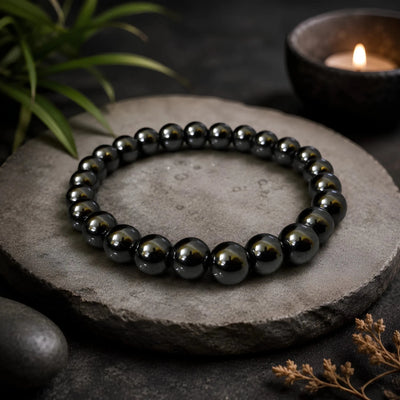 REAL SILVER HAEMATITE BRACELET