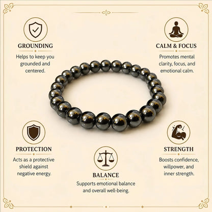 REAL SILVER HAEMATITE BRACELET - realstoneindia