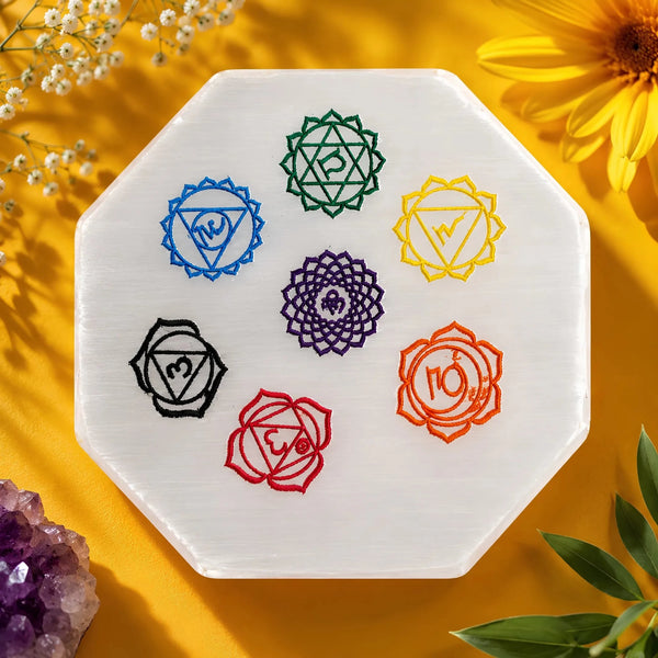 Selenite Chakra Charging Plate