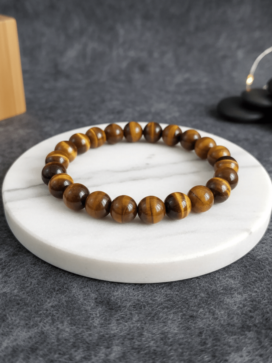 TIGEER EYE BRACLET - realstoneindia