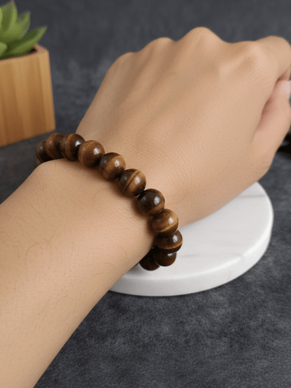 TIGEER EYE BRACLET - realstoneindia